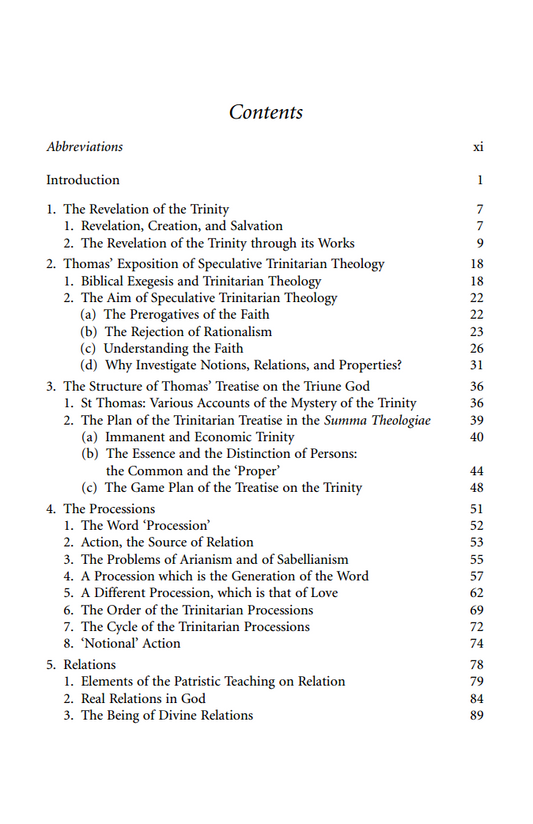 The Trinitarian Theology of St Thomas Aquinas | e-Book